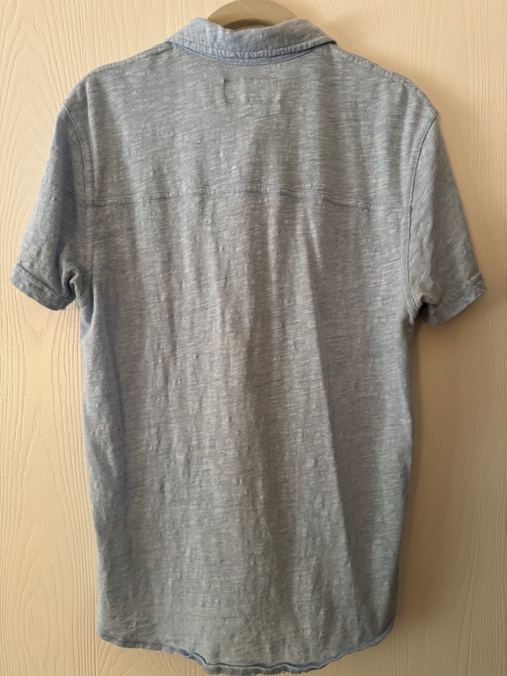 Lucky Brand Men’s Light Blue Linen Blend Button down Shirt Size Small Like New - Picture 4 of 4